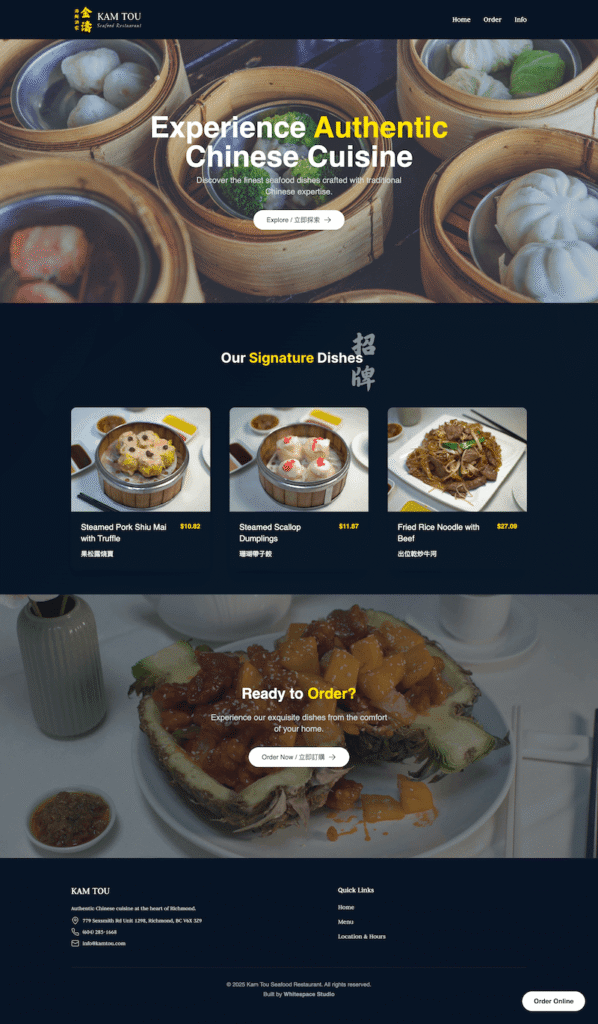 Kam Tou Landing Page