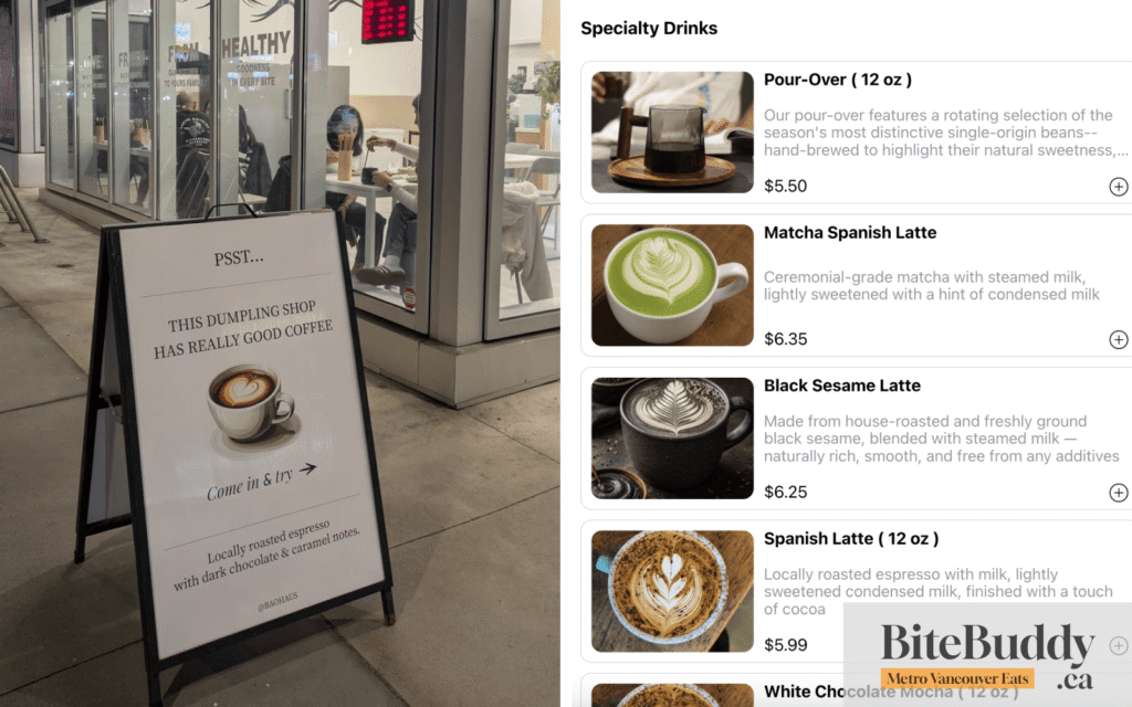 Bauhaus coffee options