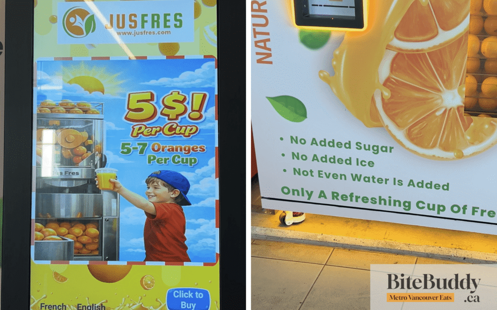 JusFres Orange Juice Machine Details