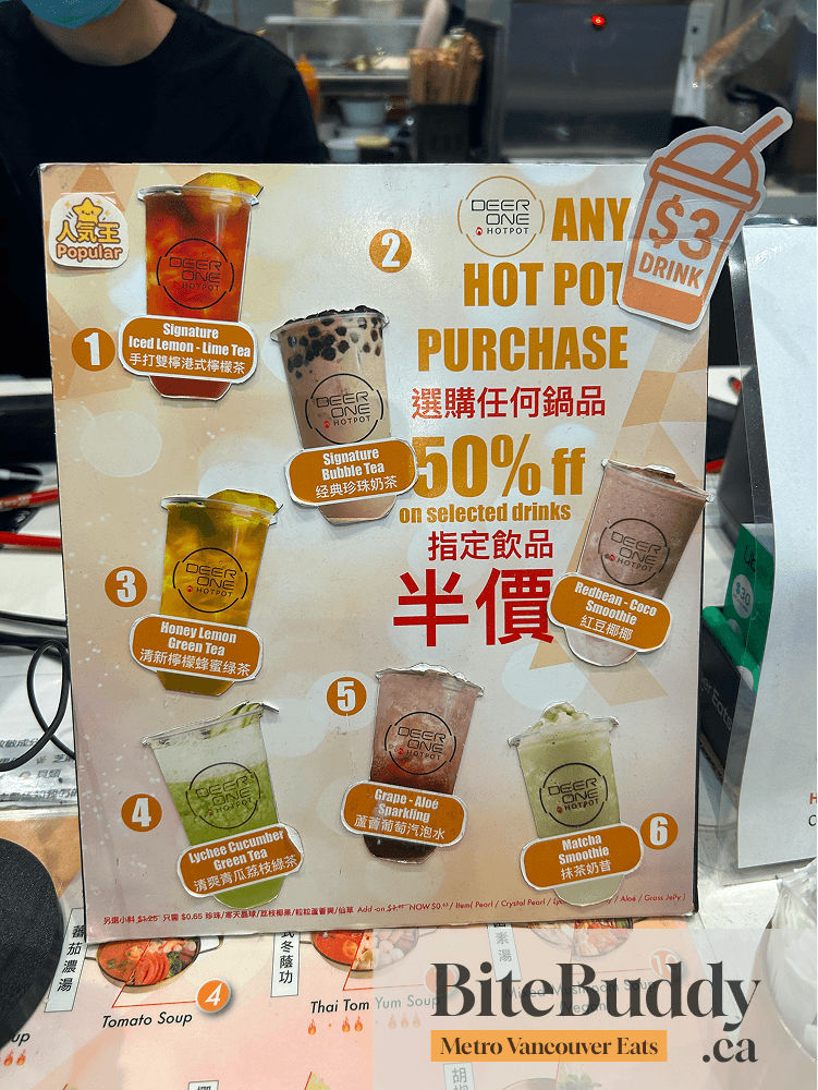 Deer One Hotpot Drink Specials