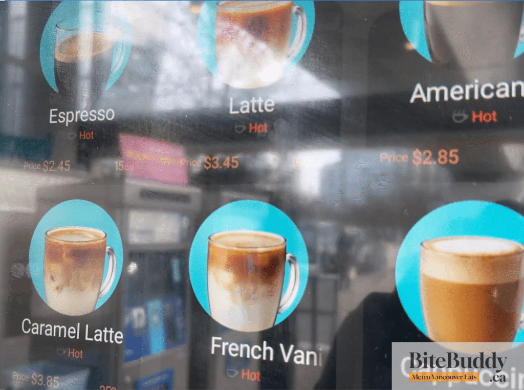 G&A Drink Machine Menu