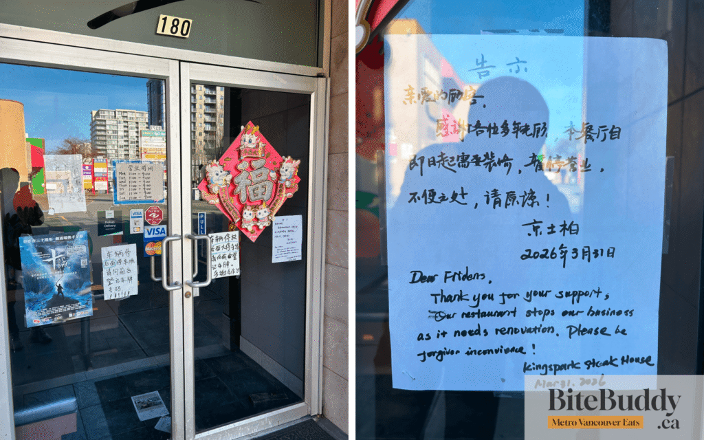 Kingspark Notice of Closure posted on their door