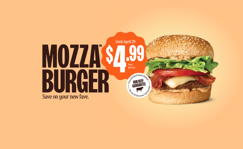 mozza burger a&w deal 2026 april