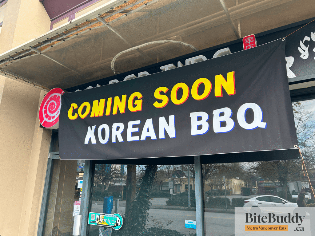 new banner up covering golden time bbq signage