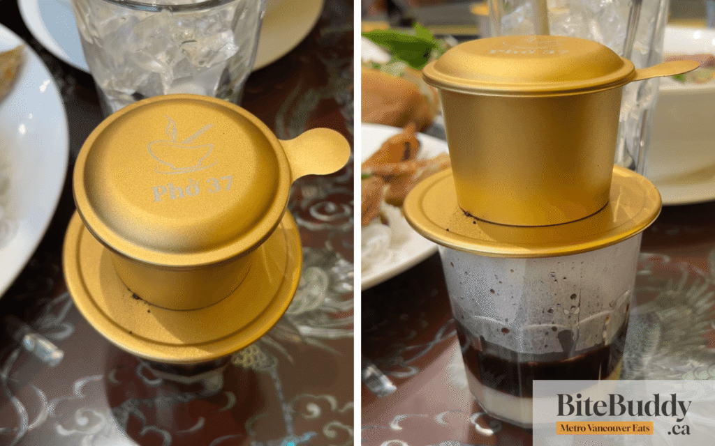 Vietnamese iced coffee at Pho37