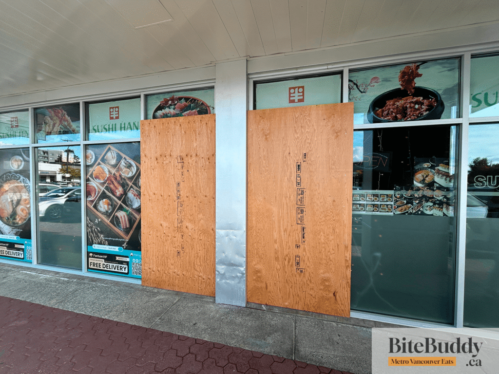 windows are still boarded up at sushi han