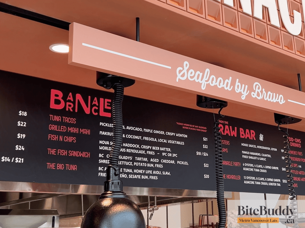 Barnacle's Menu